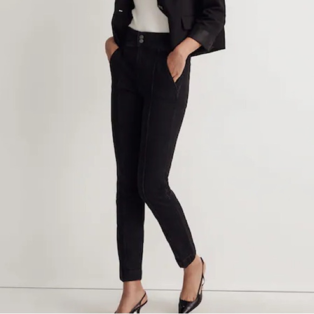 Madewell The Perfect Vintage Jeans in True Black Wash Tuxedo Edition